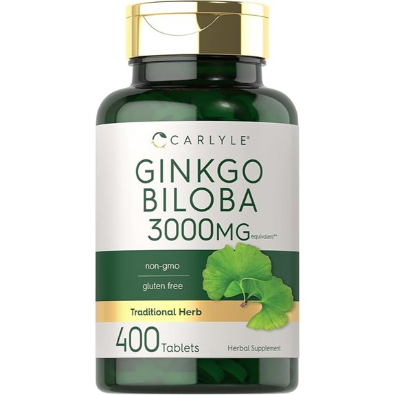 Carlyle Ginkgo Biloba Herbal Supplement (400 Tablets)