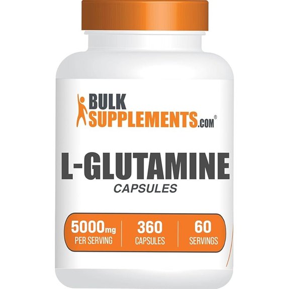 BulkSupplements L-Glutamine Capsules (360 Count)
