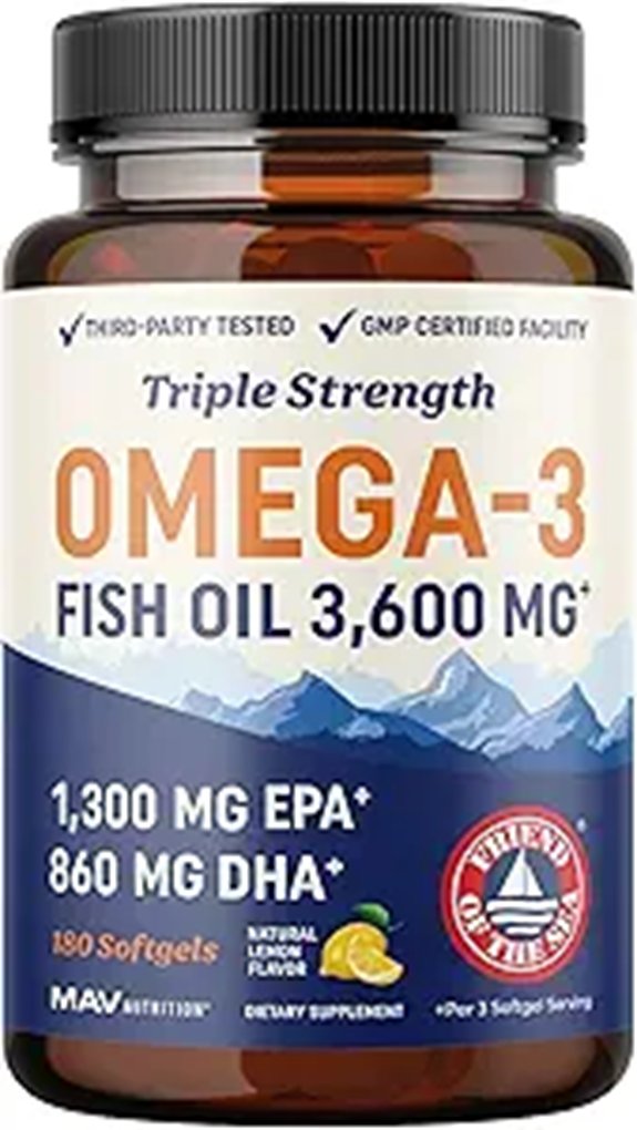 Triple Strength Omega 3 Fish Oil 3600 mg (180 Ct)