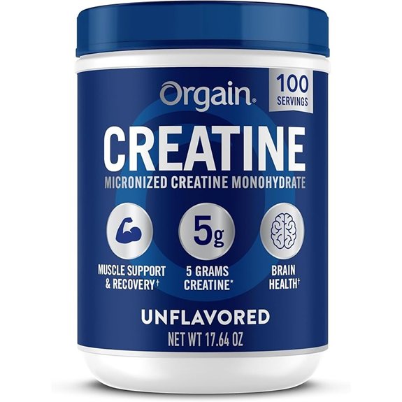 Orgain Micronized Creatine Monohydrate Powder (100 Servings)