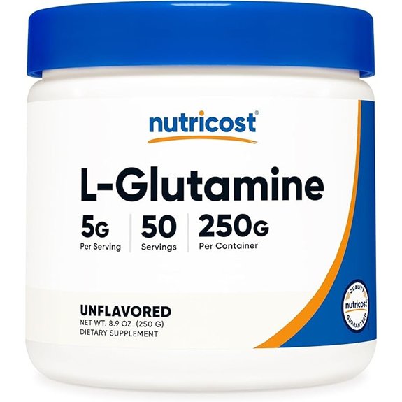 nutricost l glutamine powder 250 grams