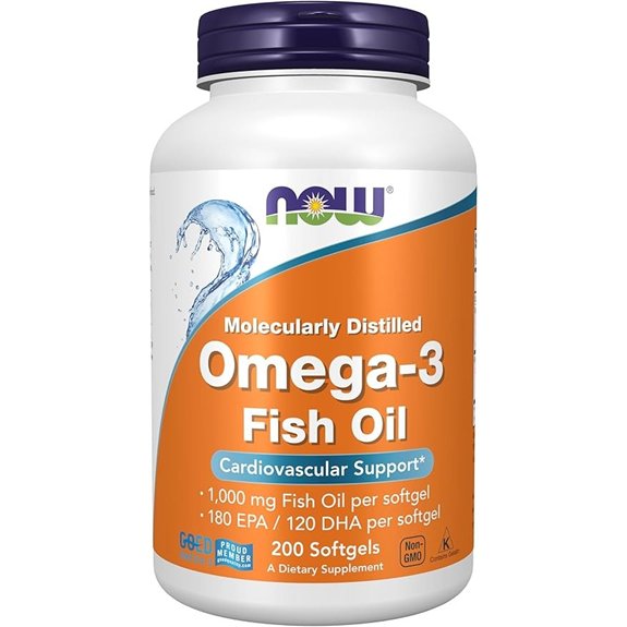 NOW Foods Omega-3 Supplements (200 Softgels)